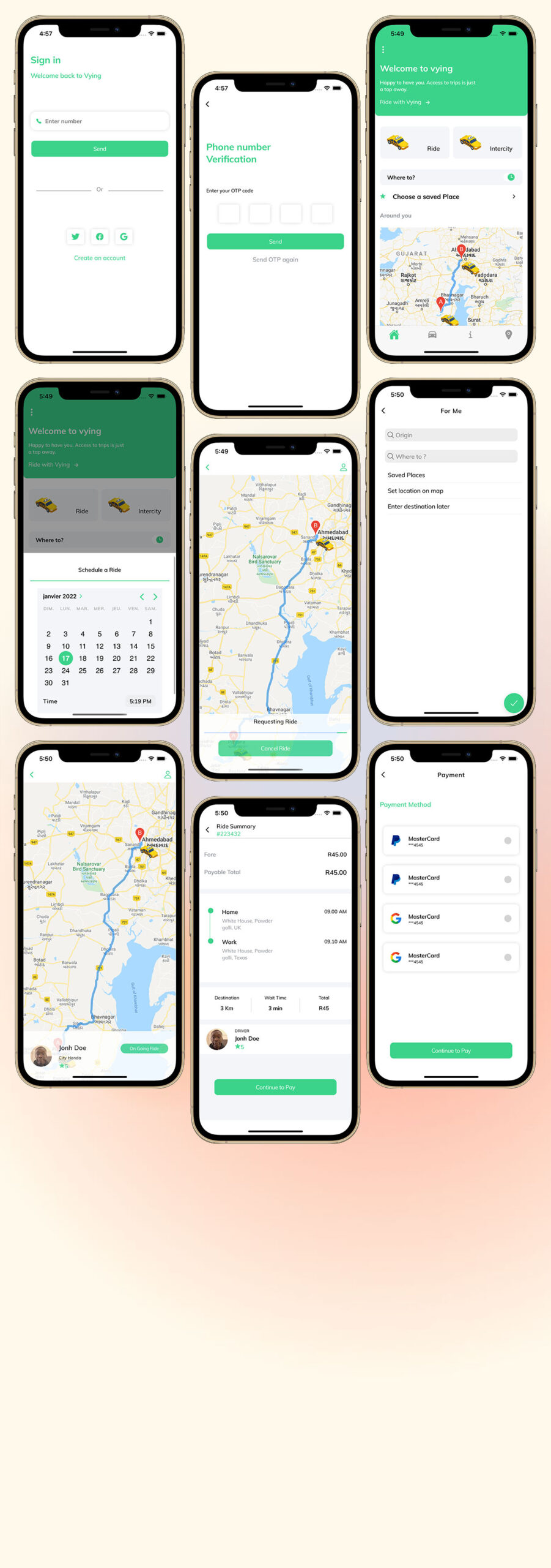 Taxi Booking App Template